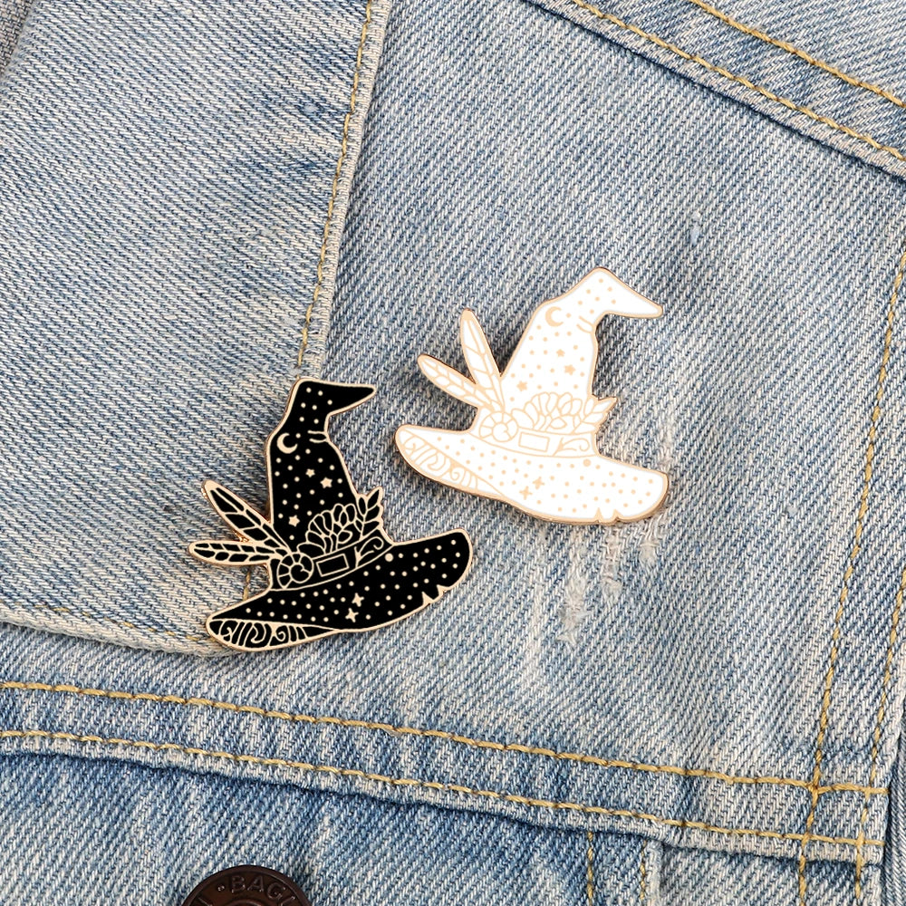 Funny Witch Hats Enamel Brooches - Image 3