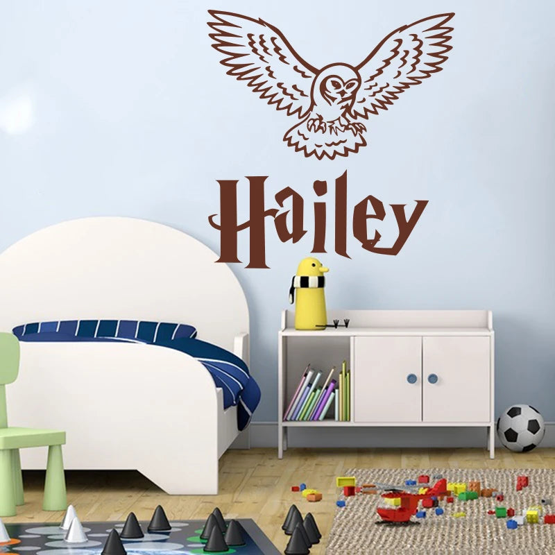 Custom Name Owl Wall Sticker - Image 2