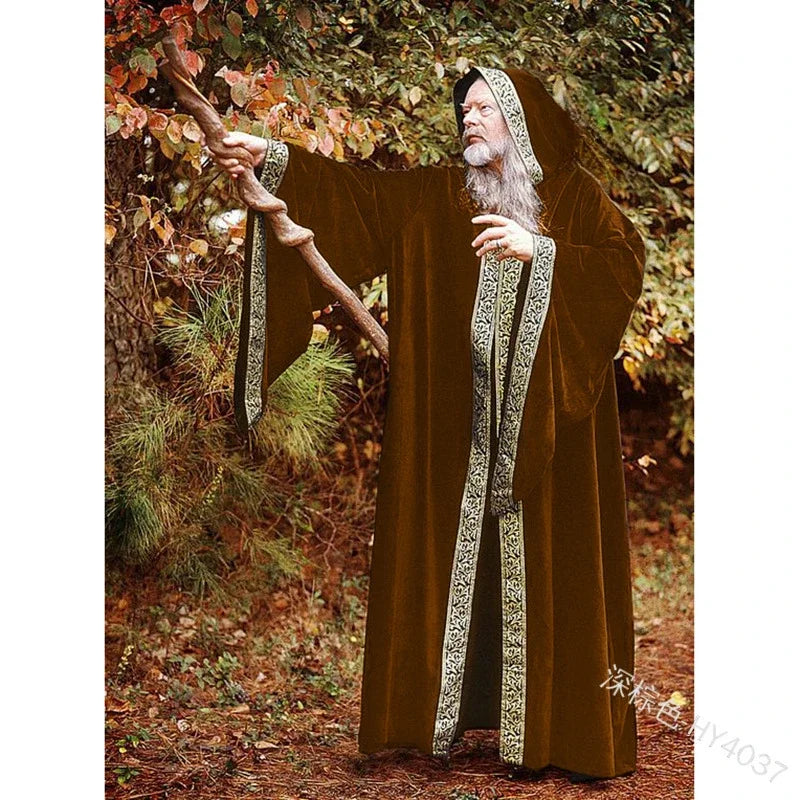 Halloween Medieval Hooded Cape Cloak - Image 4