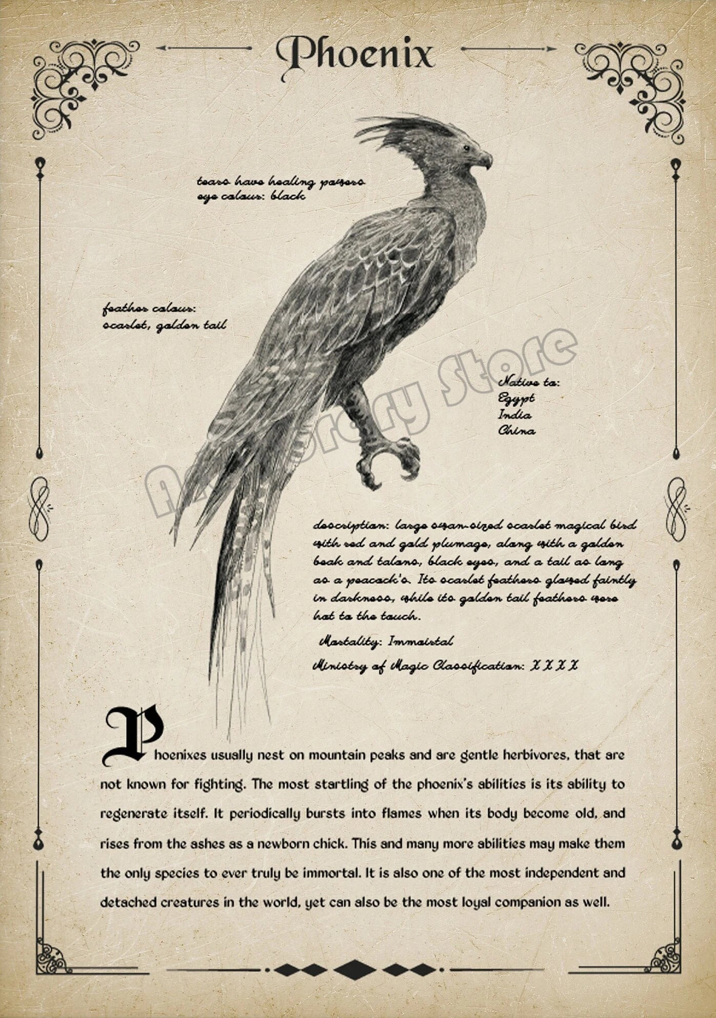 Retro Wizard World Magical Creatures Poster - Image 12