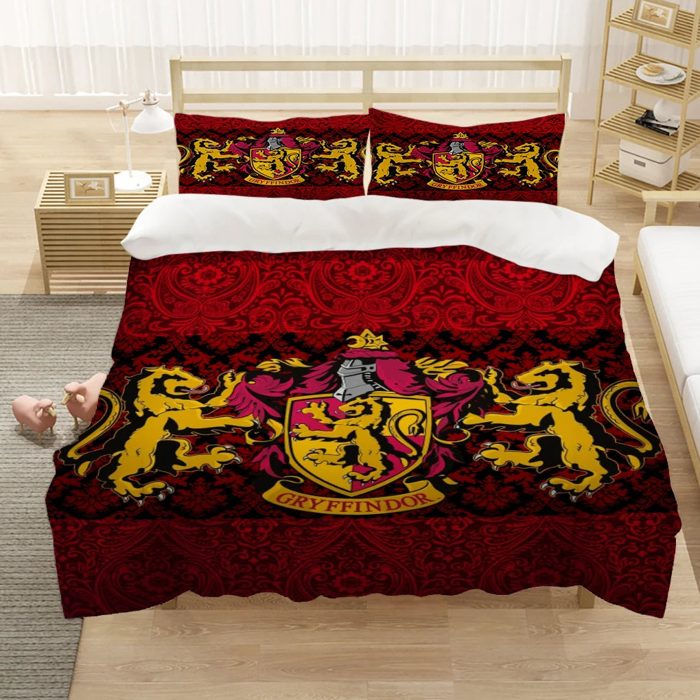 Marauder’s Map Four Magic College 3PCS Duvet Cover Set - Image 10