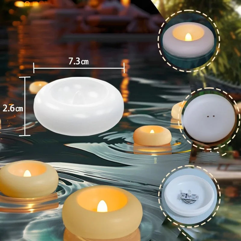 6/12Pcs Flameless Floating LED Tea Lights - Image 3