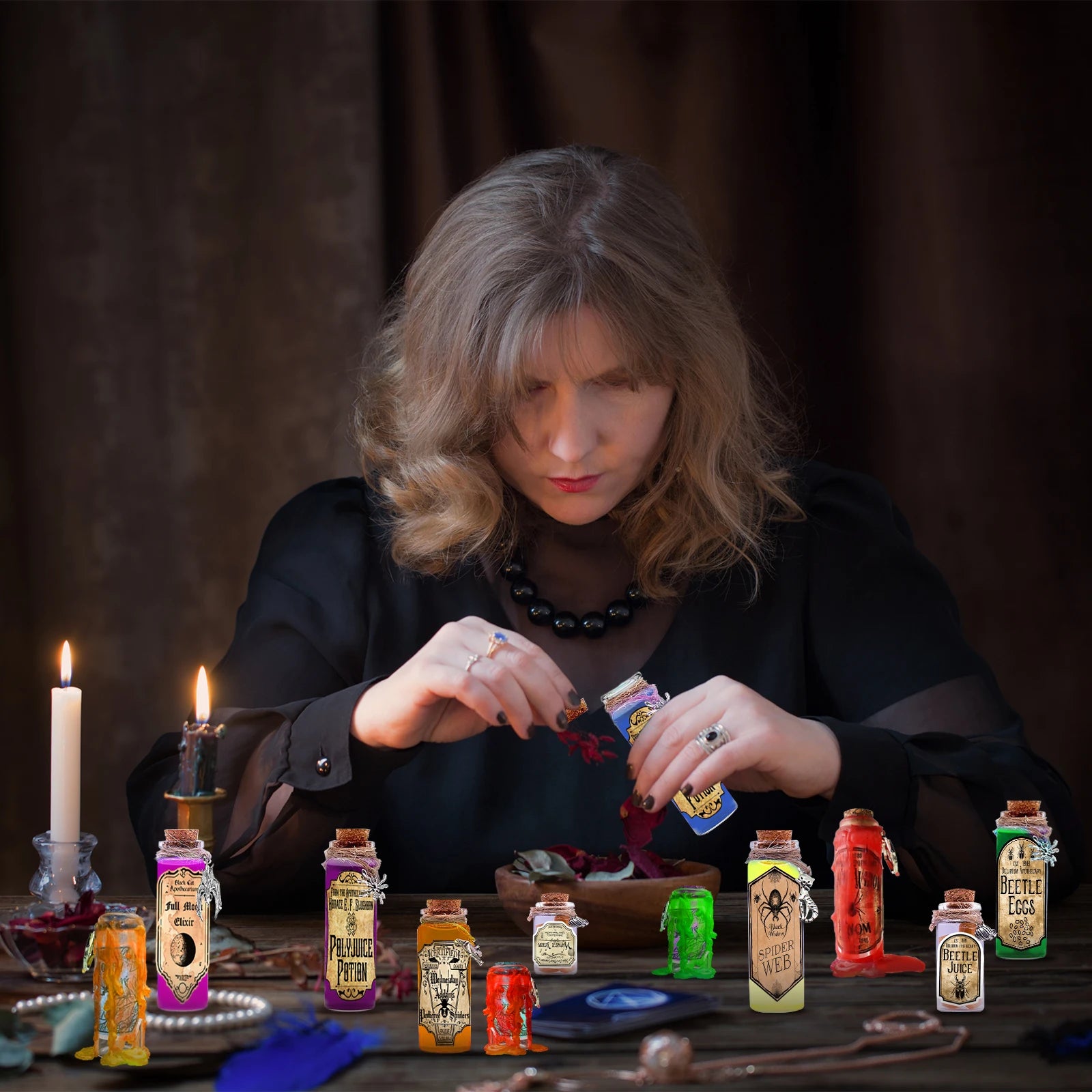 174PCS Halloween Potion Bottles with Cork - Image 6