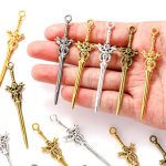 10PCS Mixed Alloy Weapon Charms