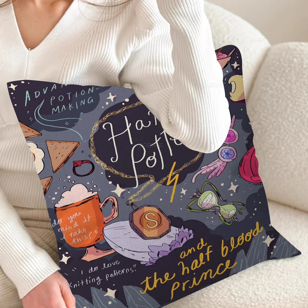 Harry Potter Wand & Landscape Pillow Cover - Image 6