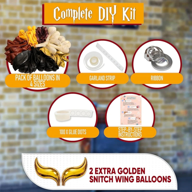 82-Piece Magic & Wizard-Themed Balloon Arch Set - Image 5