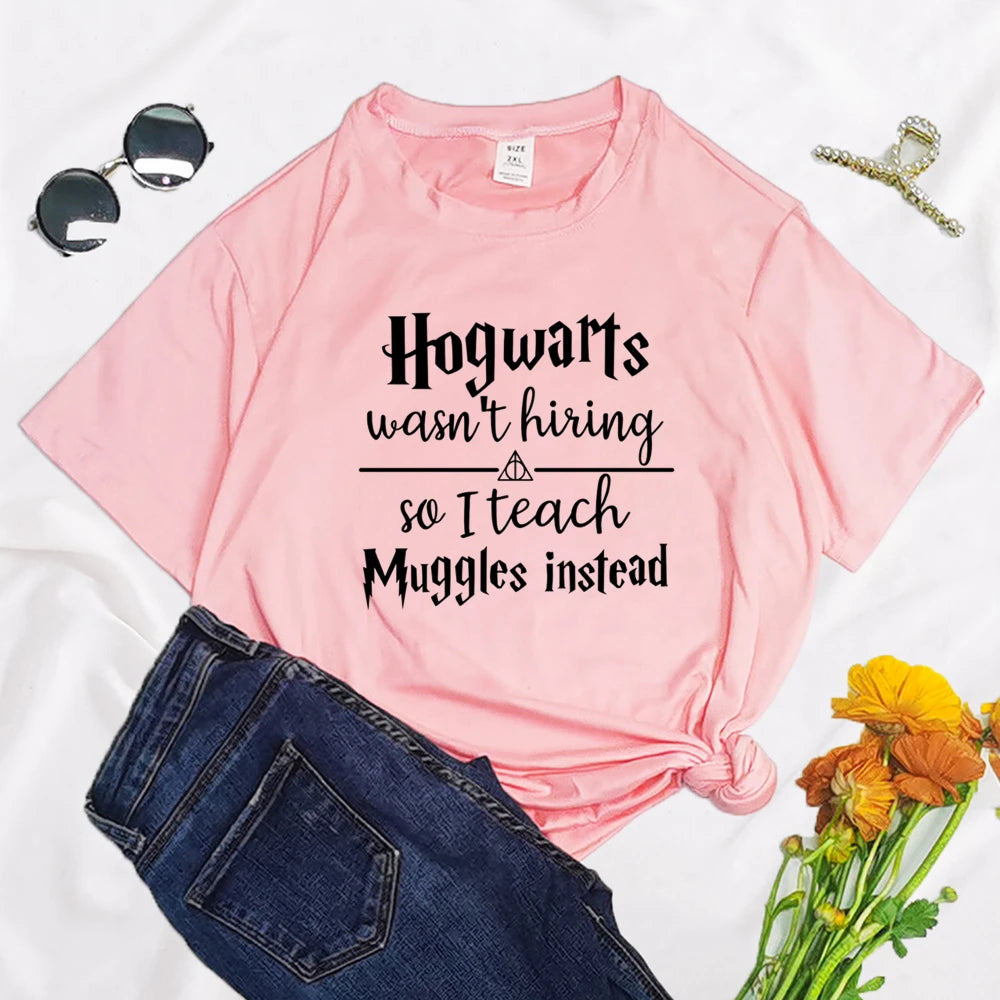 “Hogwarts Wasn’t Hiring So I Teach Muggles Instead” T-Shirt - Image 4