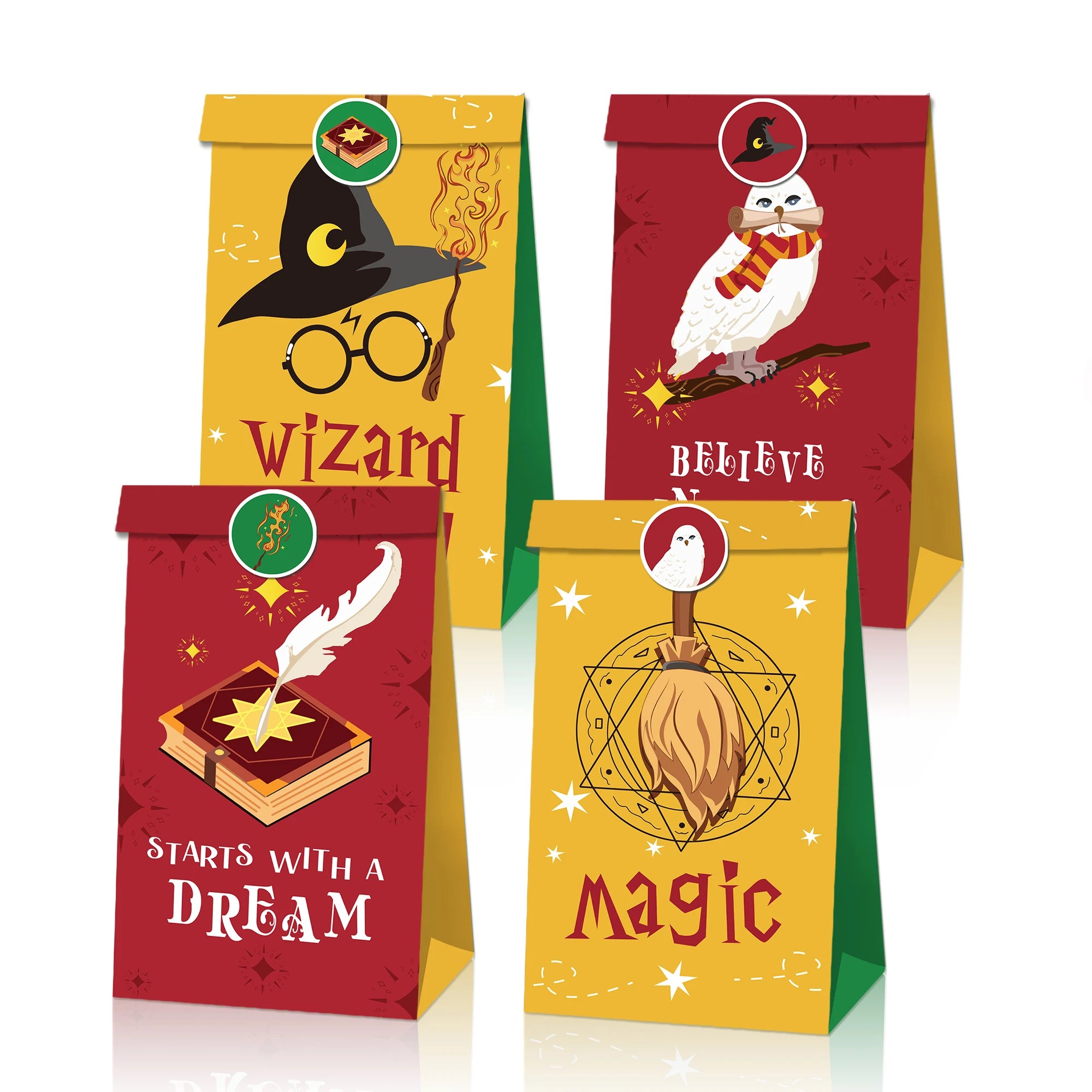 12/24PCS Magic Harry Potter Party Paper Gift Bags - Image 5