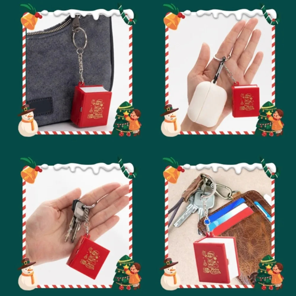 3D Mini Fold Book Keychain