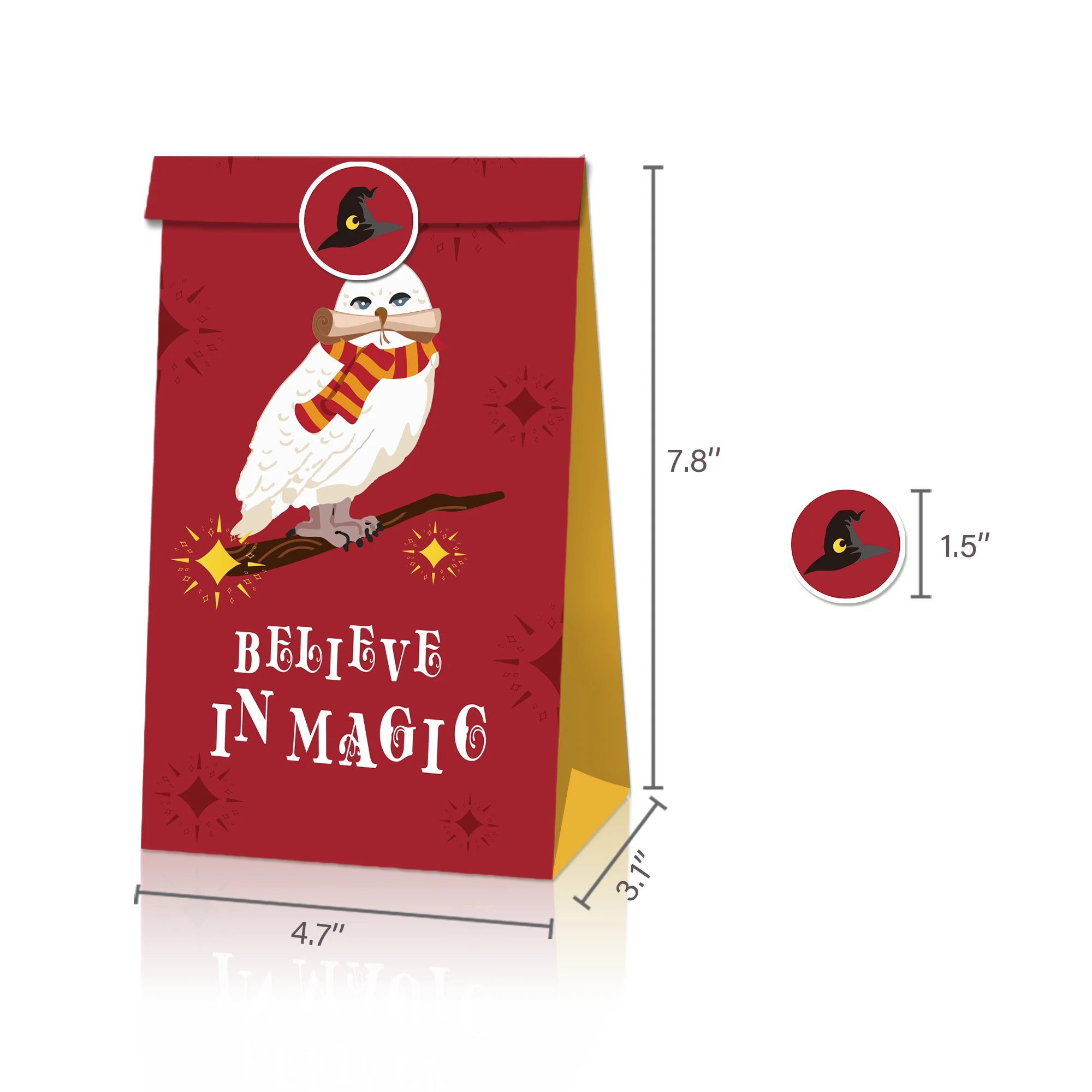 12/24PCS Magic Harry Potter Party Paper Gift Bags - Image 2