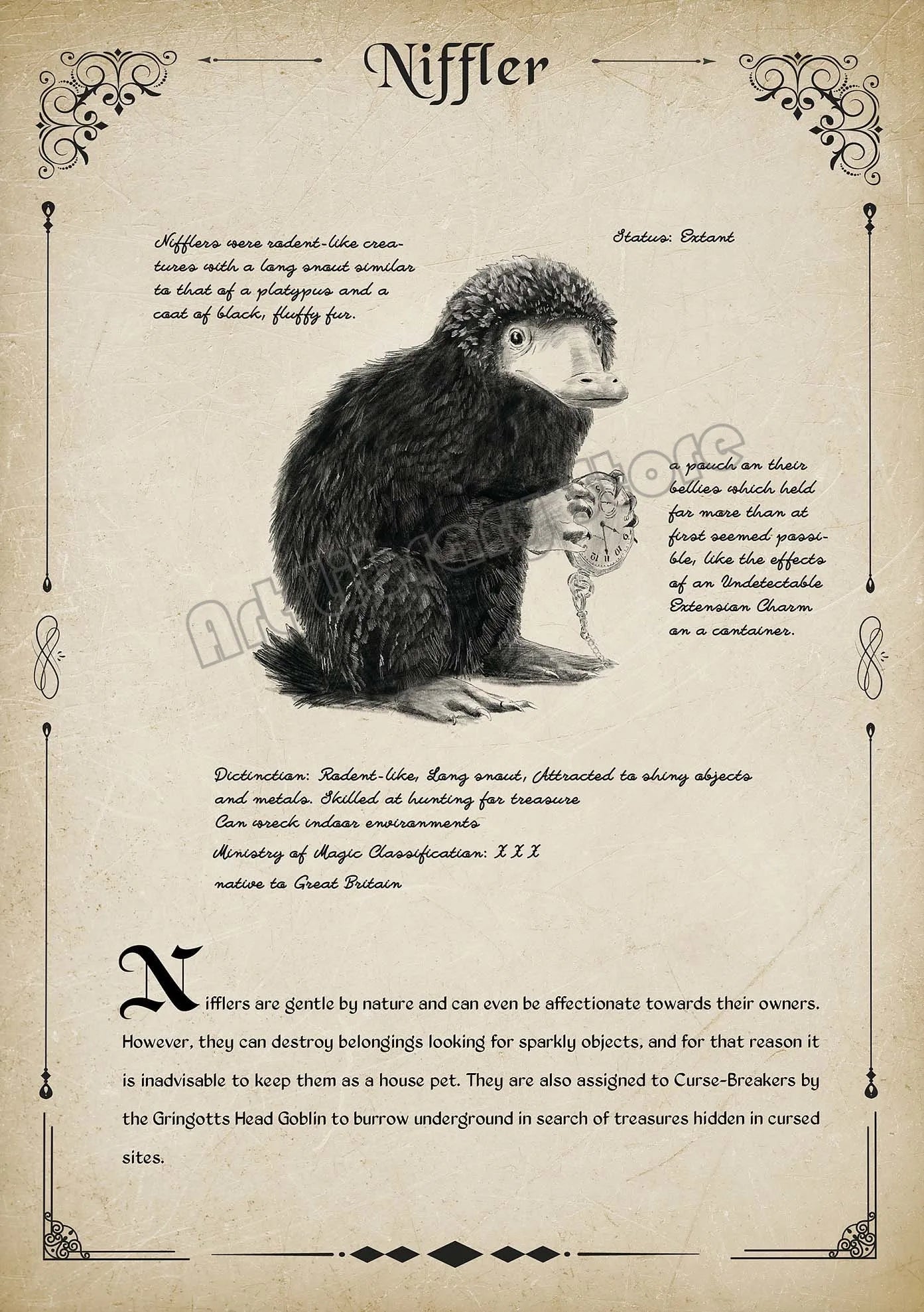 Retro Wizard World Magical Creatures Poster - Image 15