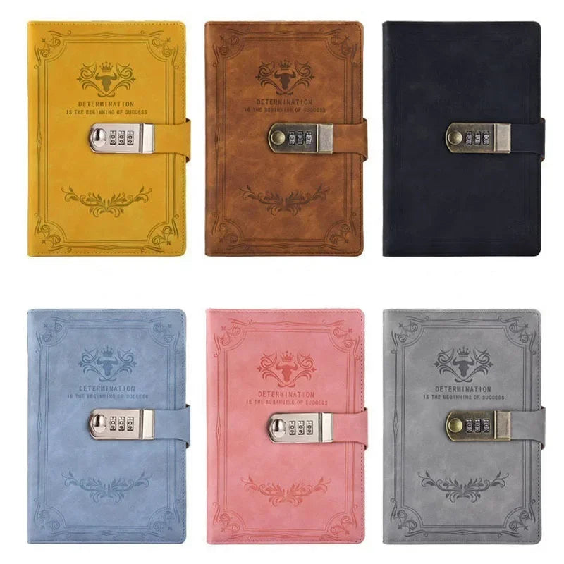 A5 Retro Password Book with Lock - Image 5