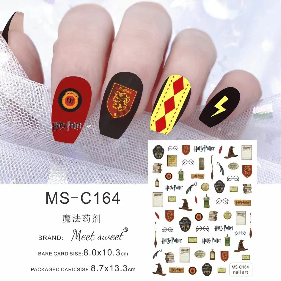 Miniso Harry Potter & Cartoon Nail Stickers - Image 54