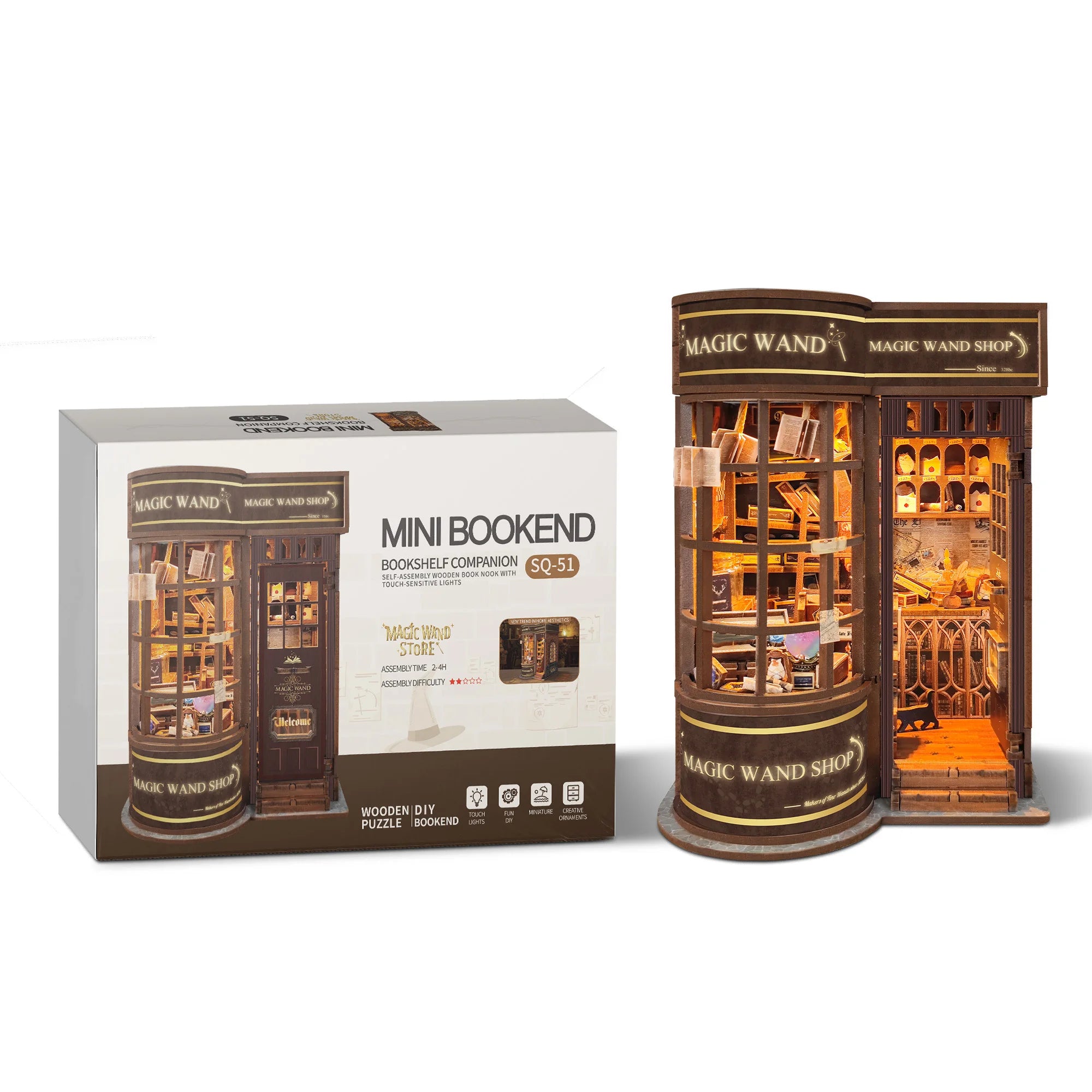 DIY Wooden Magic Wand Book Nook Kit - Image 7