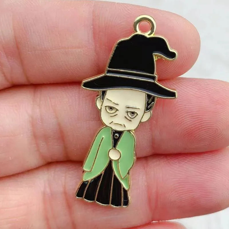 10PCS Alloy Dripping Magic School Charms - Image 8