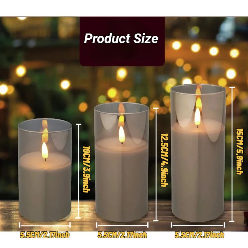 6–60PCS Acrylic Glass LED Flameless Candles - Image 6