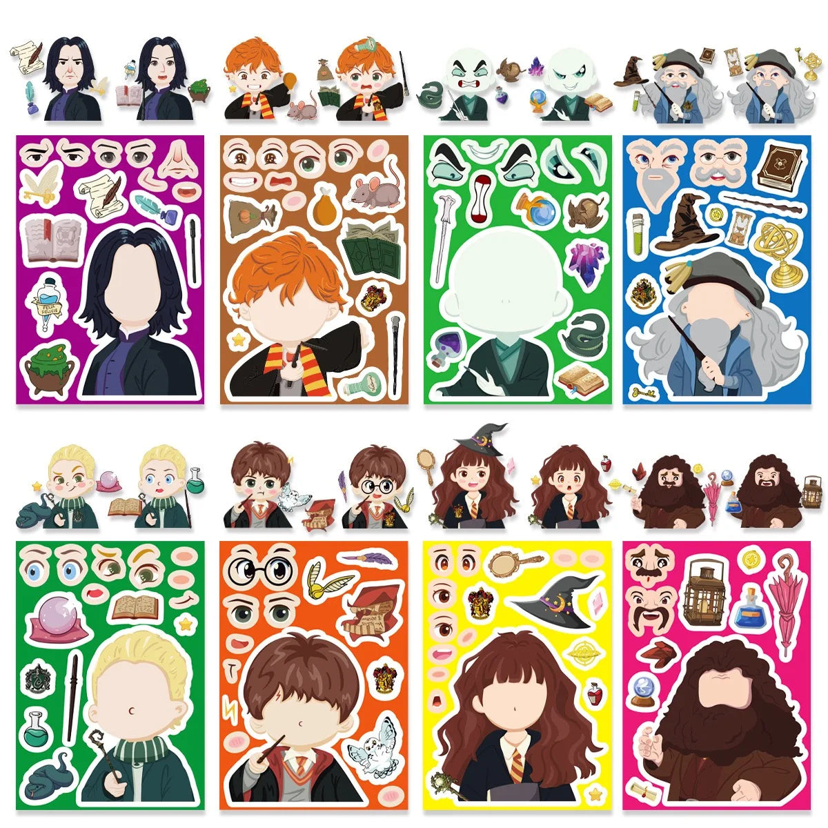 Hogwarts Wizarding School Q-Version Sticker Set