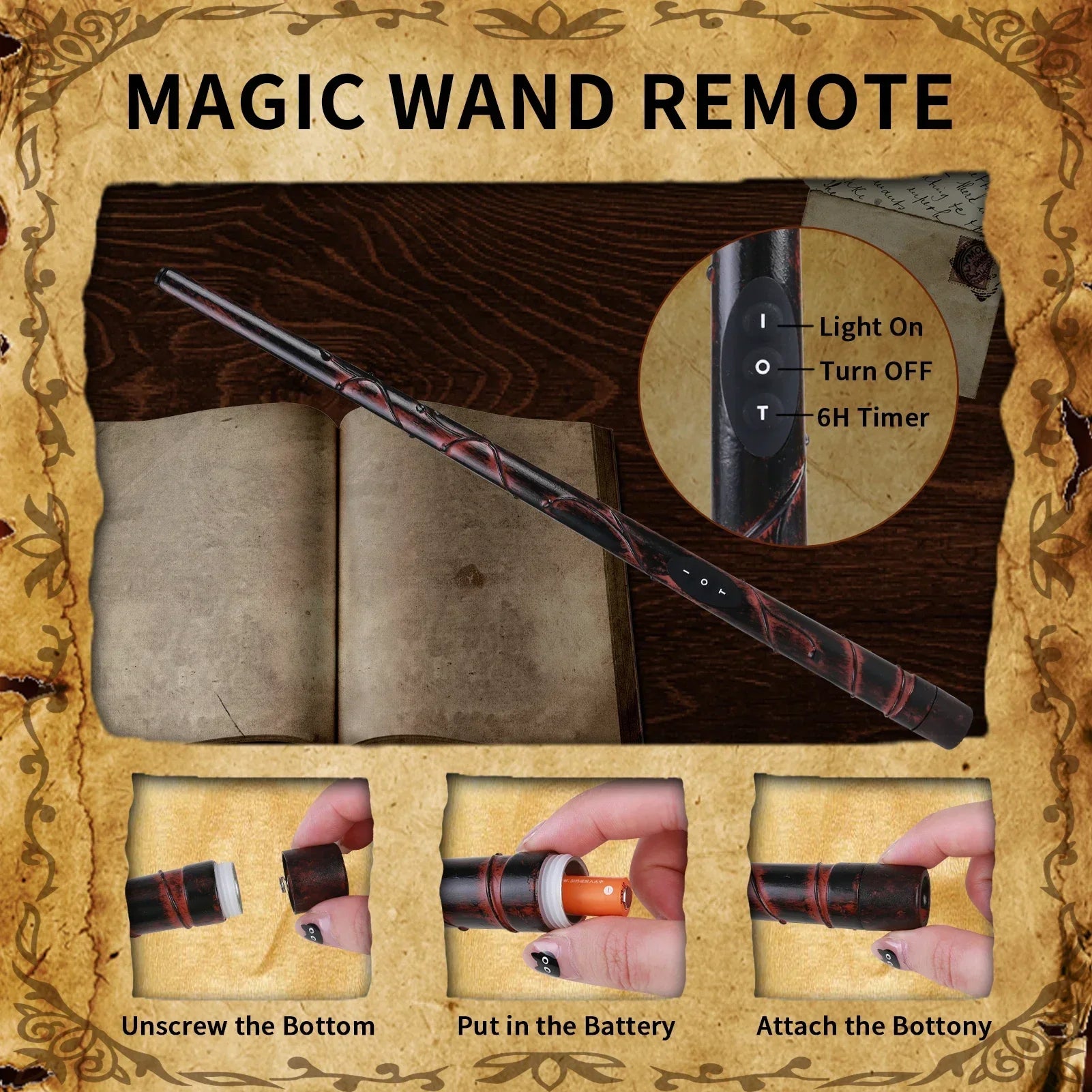 8/32PCS LED Taper Floating Candles with Magic Wand Remote - Image 5