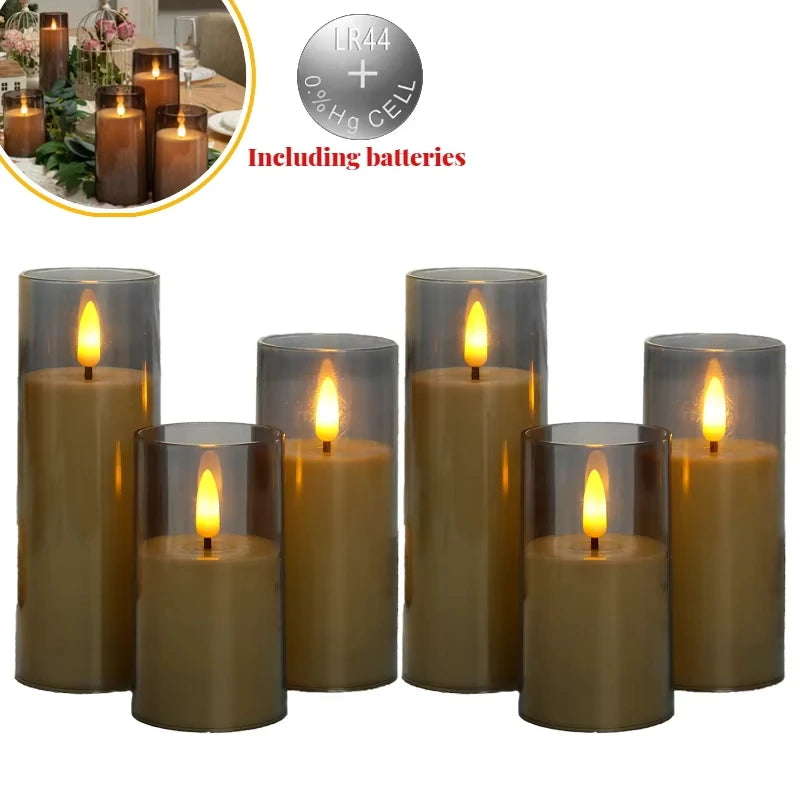 6–60PCS Acrylic Glass LED Flameless Candles - Image 9