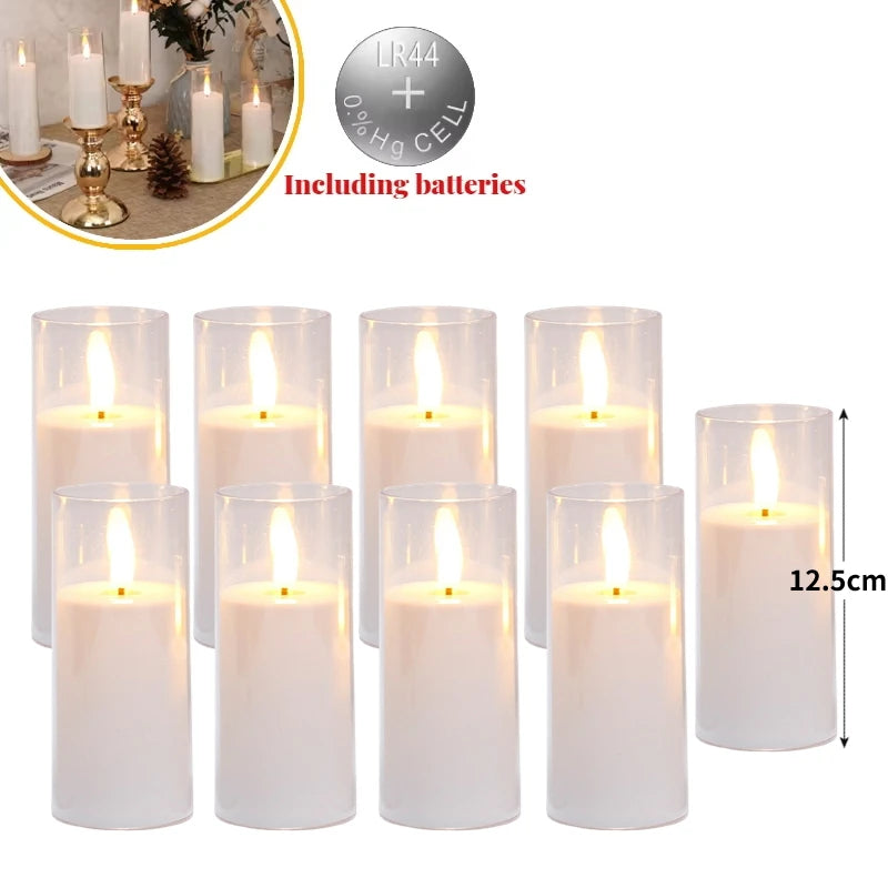 6–60PCS Acrylic Glass LED Flameless Candles - Image 11