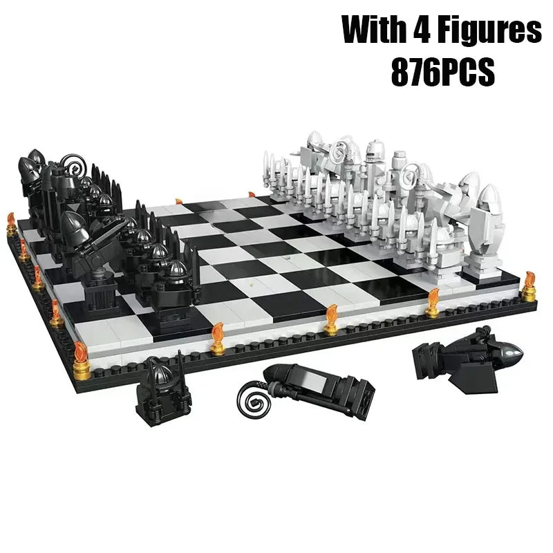 876PCS Hogwarts Wizard’s Chess Building Blocks - Image 8