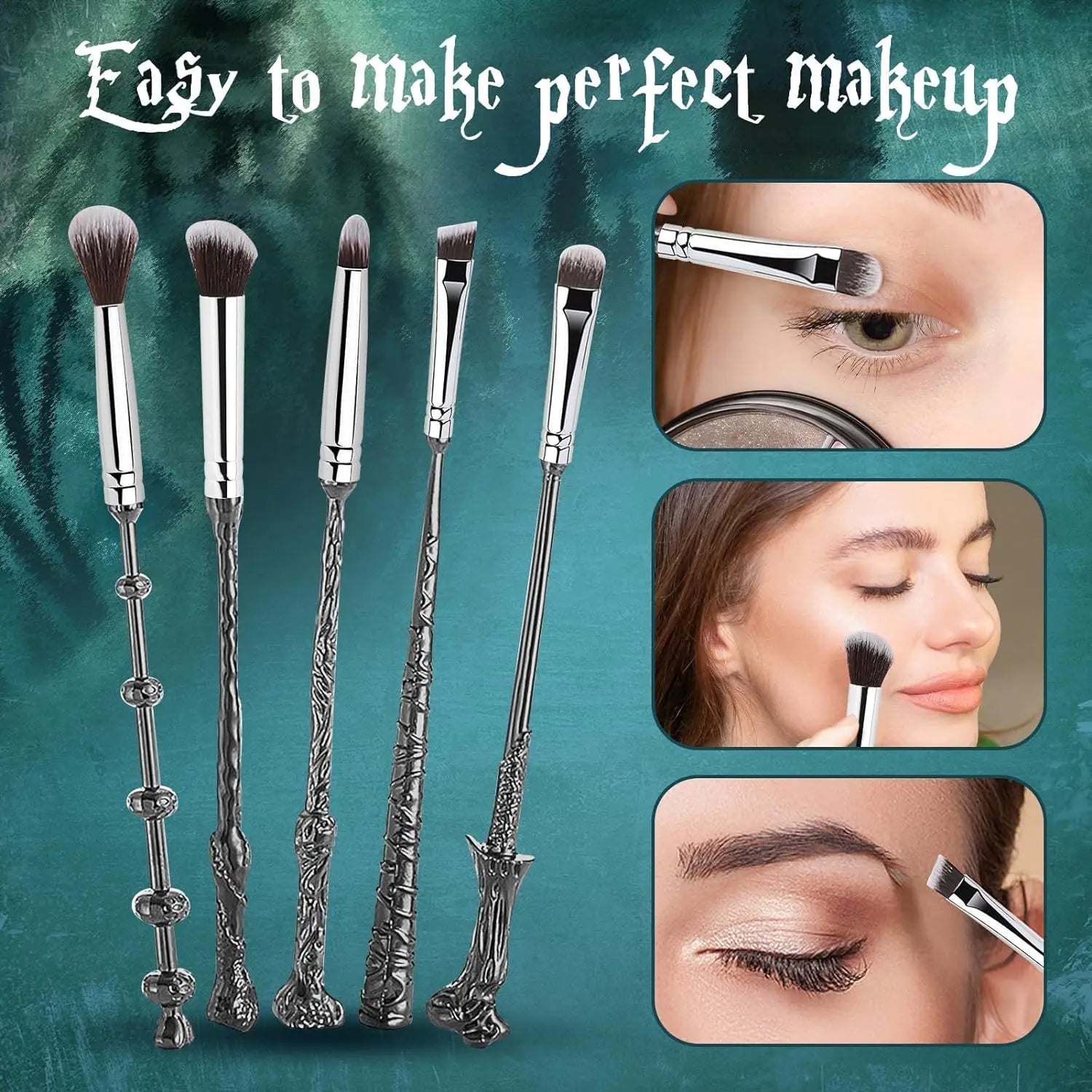 Harry Potter Magic Wand Makeup Brush Set - Image 3