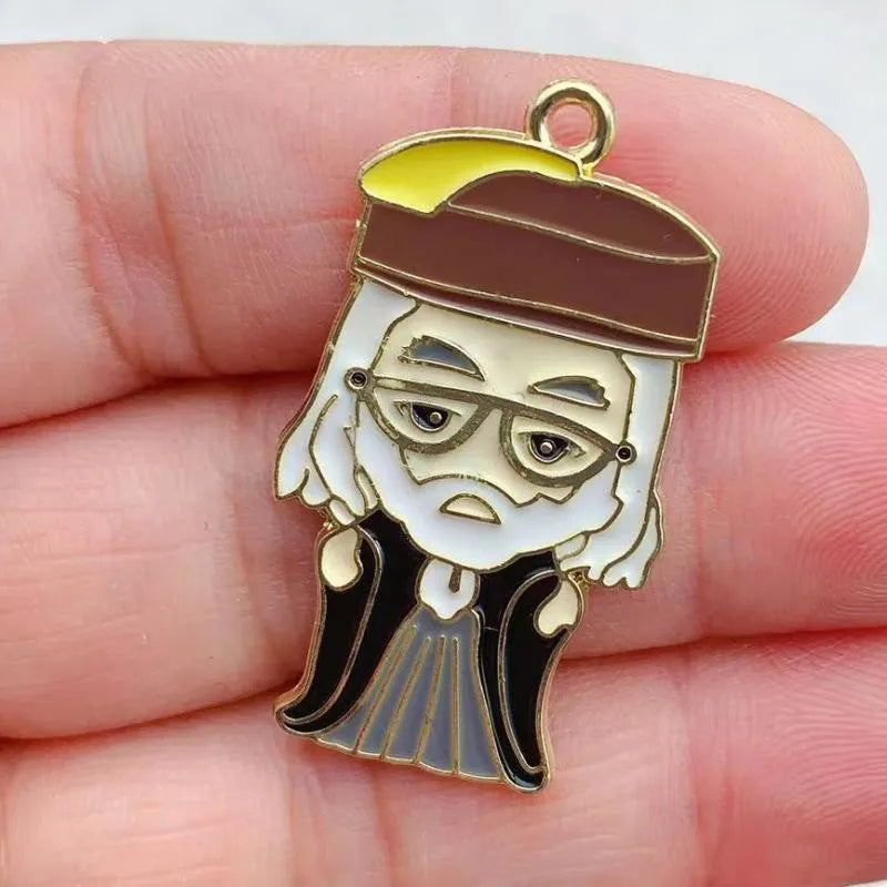 10PCS Alloy Dripping Magic School Charms - Image 3