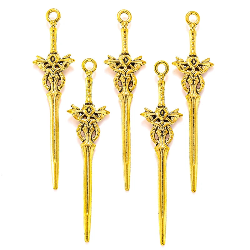 10PCS Mixed Alloy Weapon Charms - Image 3