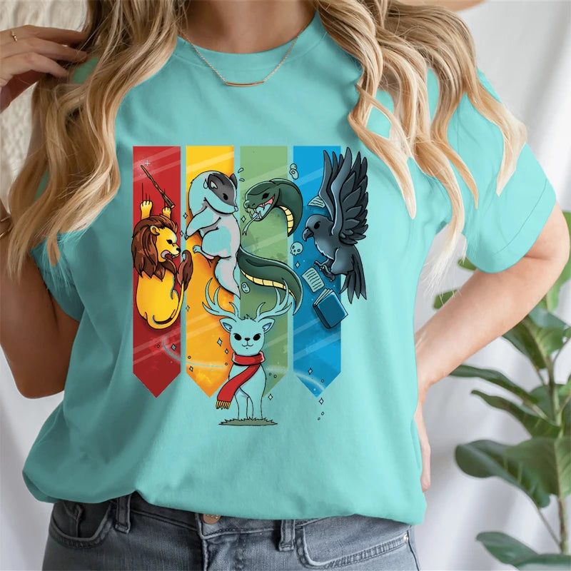 Magic Animal Ladies Cotton T-Shirt - Image 13