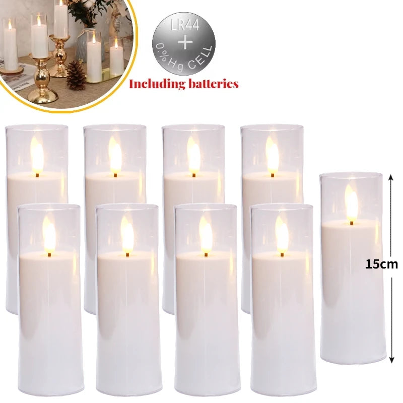 6–60PCS Acrylic Glass LED Flameless Candles - Image 12