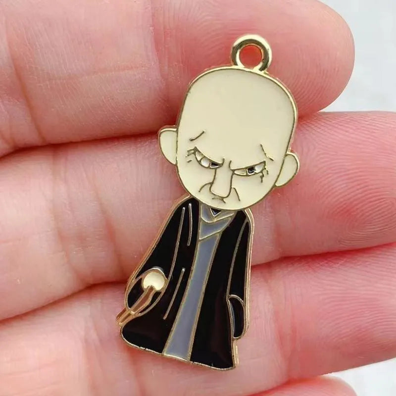 10PCS Alloy Dripping Magic School Charms - Image 6