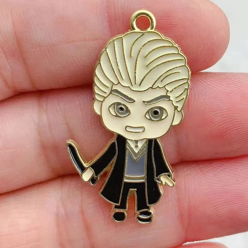 10PCS Alloy Dripping Magic School Charms - Image 4