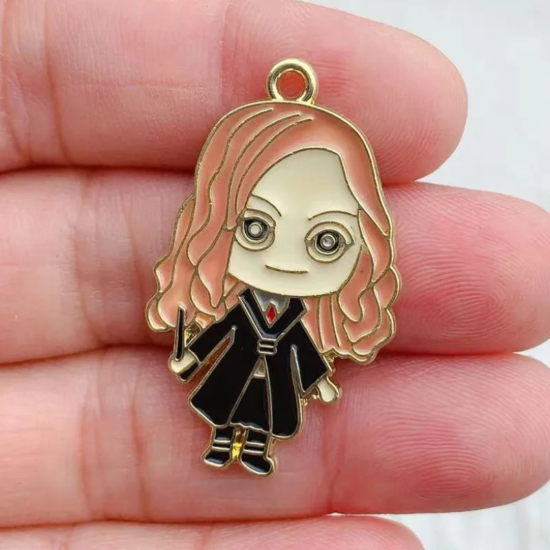 10PCS Alloy Dripping Magic School Charms - Image 9