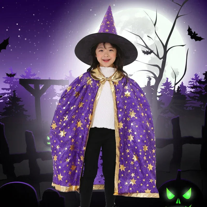 Kids Magician Wizard Cloak & Hat Set - Image 2