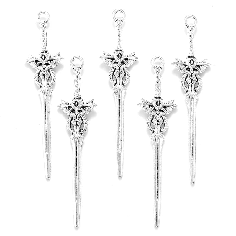10PCS Mixed Alloy Weapon Charms - Image 4