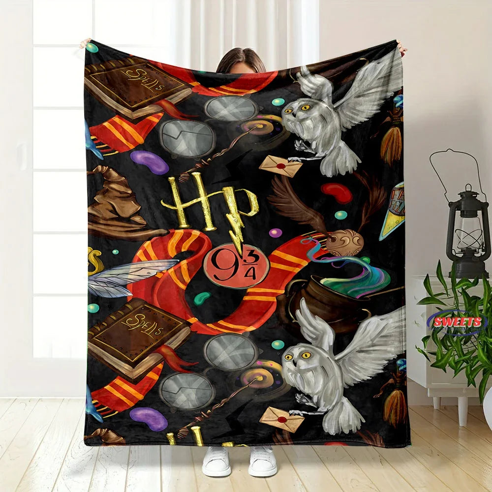 Soft Flannel Magic Hat Pattern Throw Blanket - Image 7