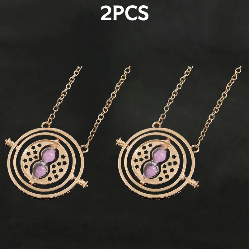 Harry Potter Time Turner & Wand Necklace Set - Image 13