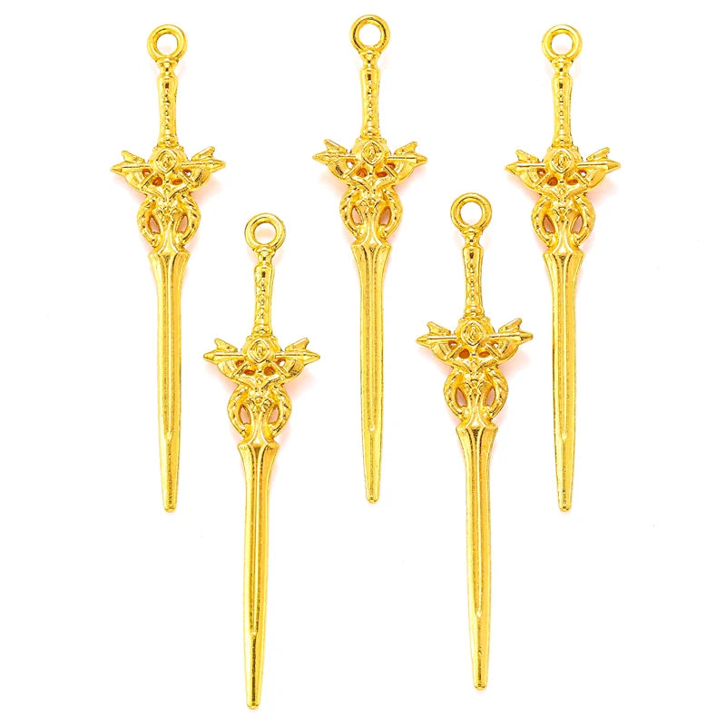 10PCS Mixed Alloy Weapon Charms - Image 8