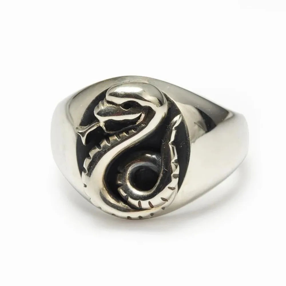 New Simple Wizarding School Snake Badge Ring - Image 5