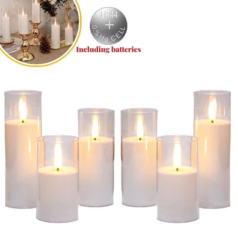 6–60PCS Acrylic Glass LED Flameless Candles - Image 8