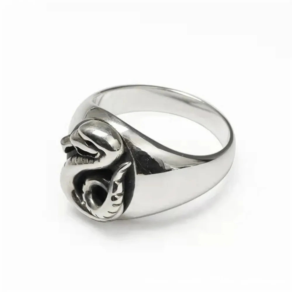 New Simple Wizarding School Snake Badge Ring - Image 4