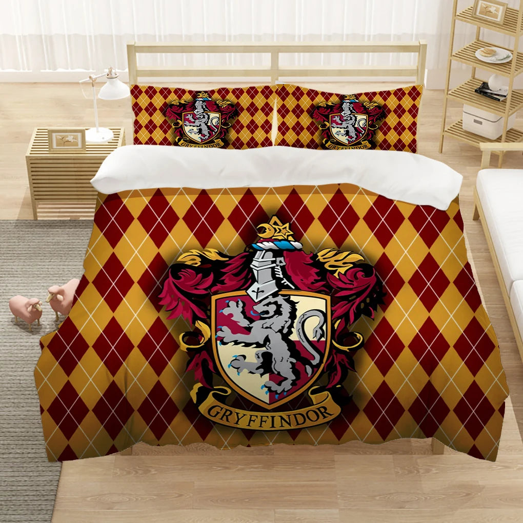 Marauder’s Map Four Magic College 3PCS Duvet Cover Set - Image 22