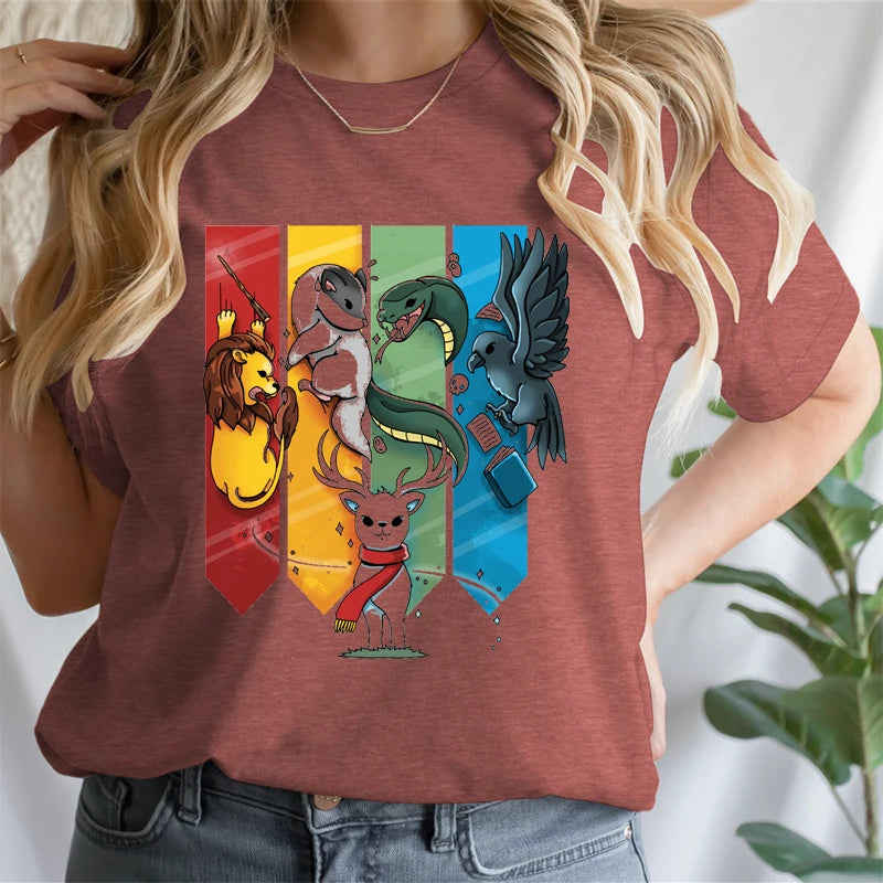 Magic Animal Ladies Cotton T-Shirt - Image 7
