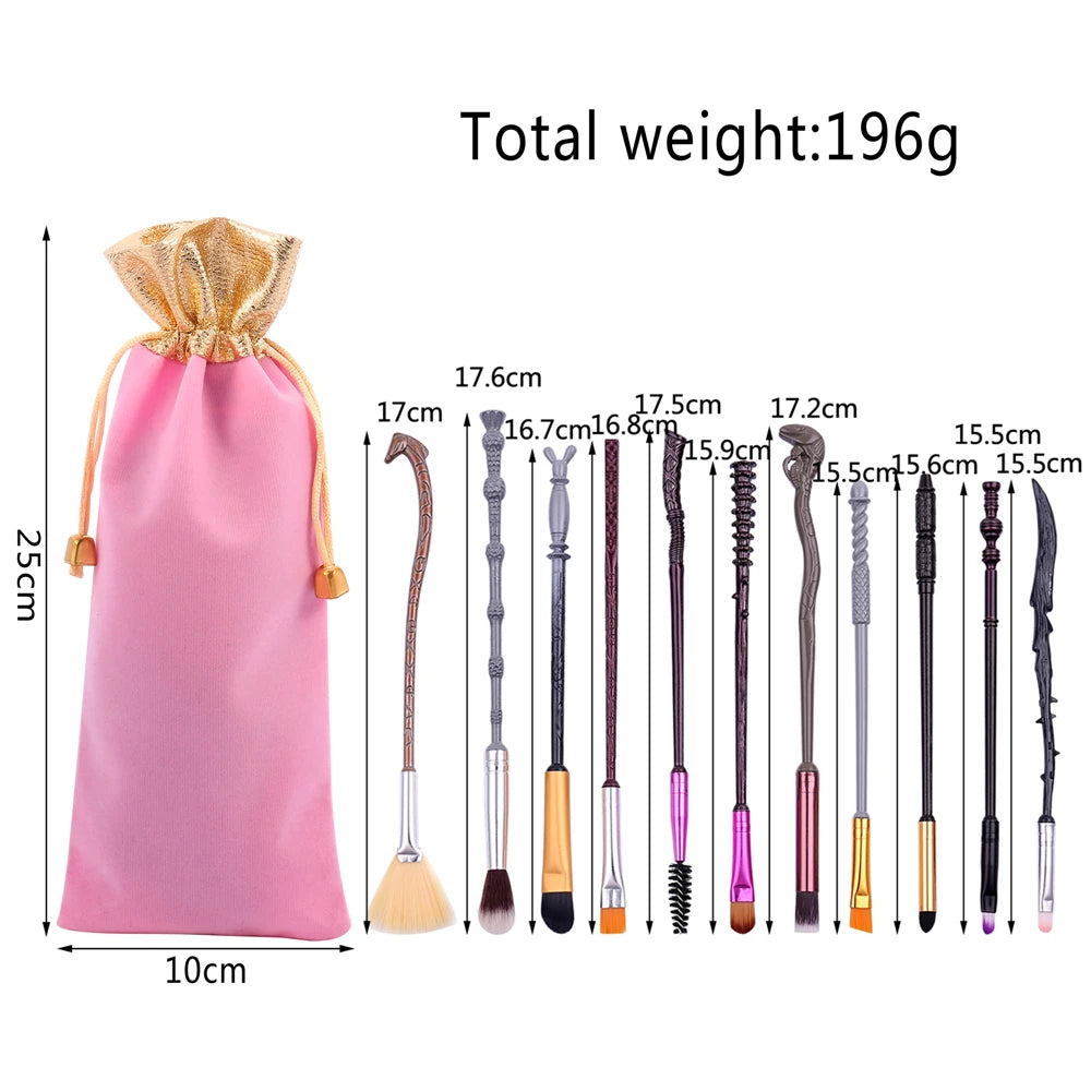 11pcs/set Harry Potter Magic Wand Makeup Brush Set - Image 4