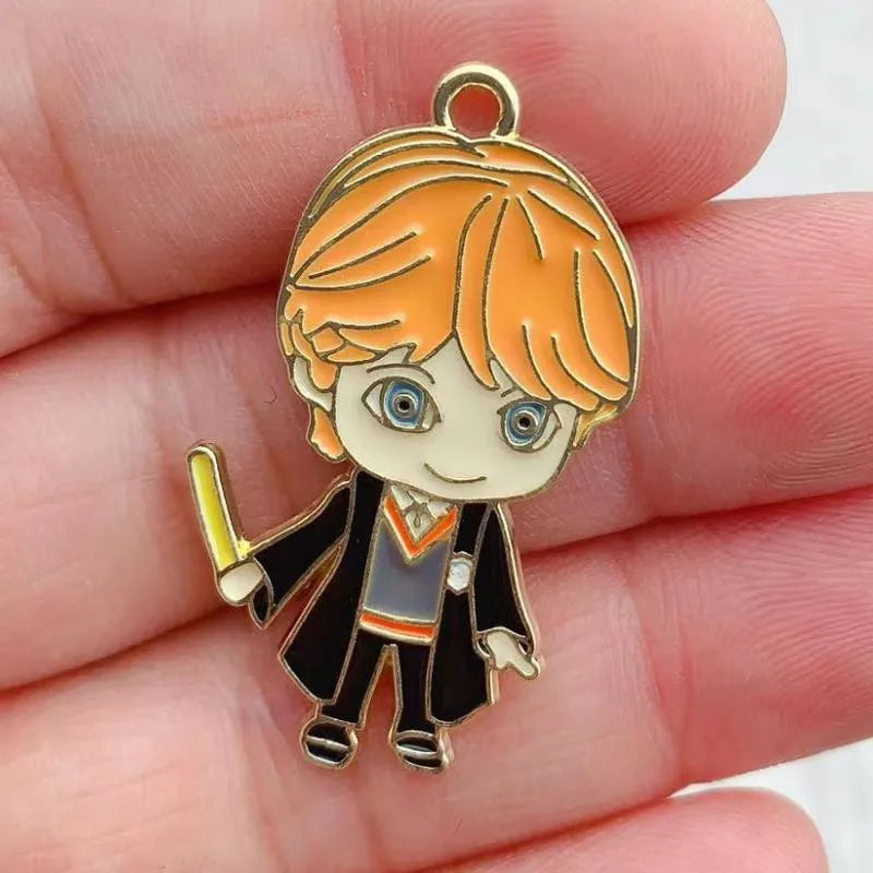 10PCS Alloy Dripping Magic School Charms - Image 7