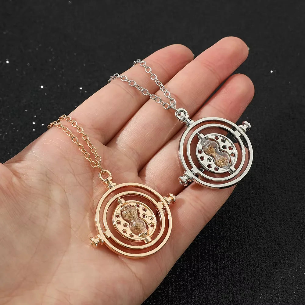 Harry Potter Time Turner & Wand Necklace Set - Image 3