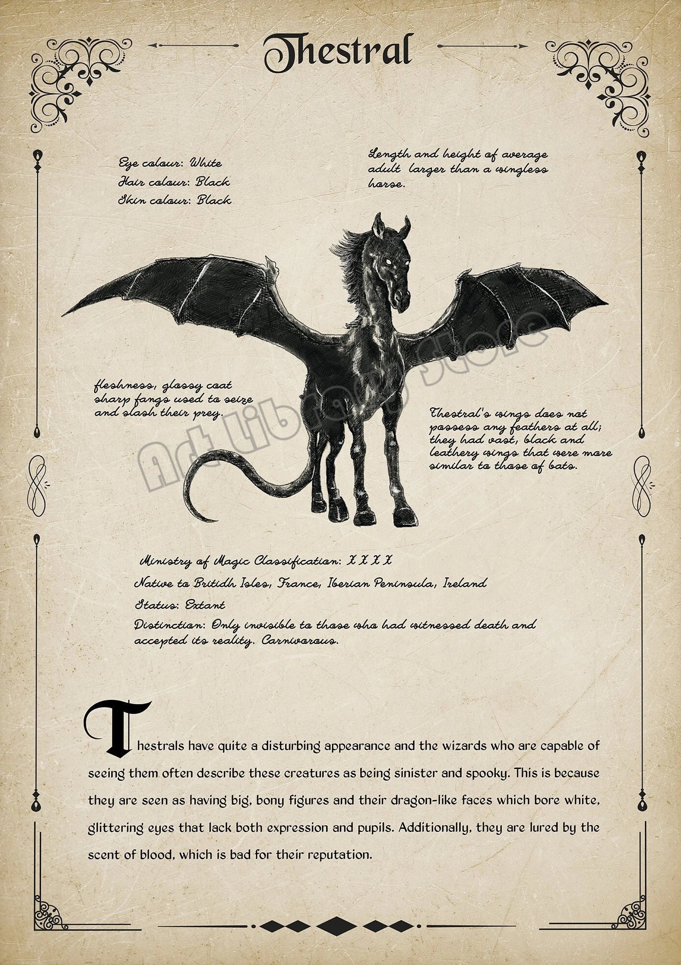 Retro Wizard World Magical Creatures Poster - Image 9