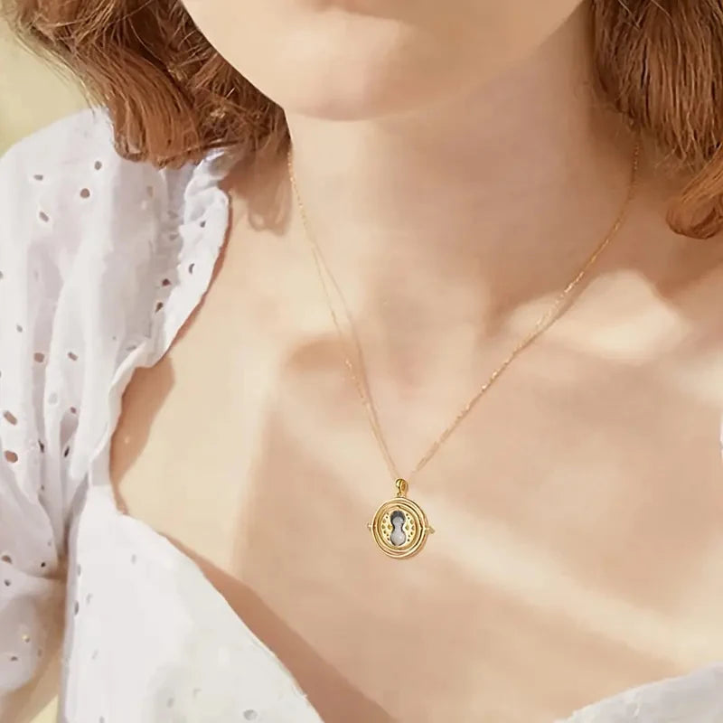 Harry Potter Time Turner & Wand Necklace Set - Image 5